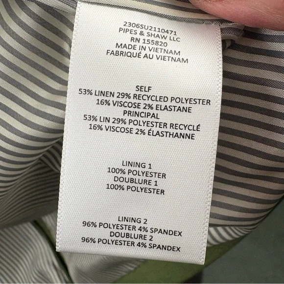 Veronica Beard Army Green "Sevi" single-breasted dickey jacket NWT 12 - Picture 13 of 14